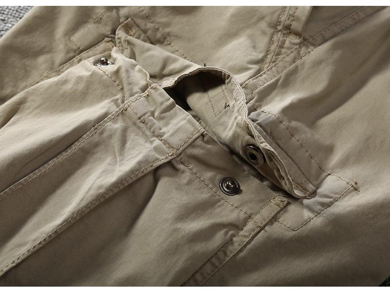 Men's American Retro Workwear Five-Point Shorts: Summer Comfort, Loose Fit, Multi-Pocket, Mid-Length