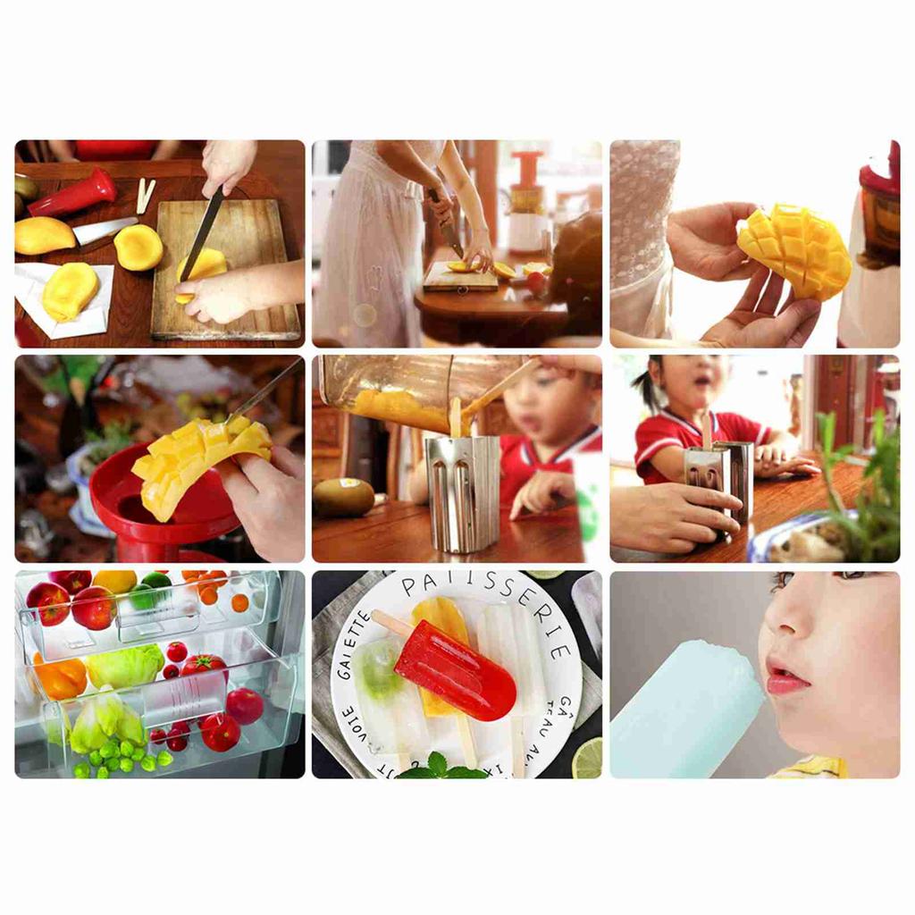 Ice Lolly Mold Stainless Steel Ice Cream Mold  Mold Kit Round Head  Mold Reusable for Gift for Summer