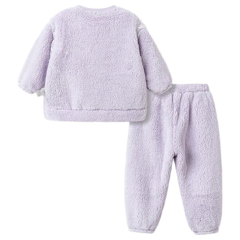 BalaBalaOne Girl s Coral Fleece Warm Pajama Set 90