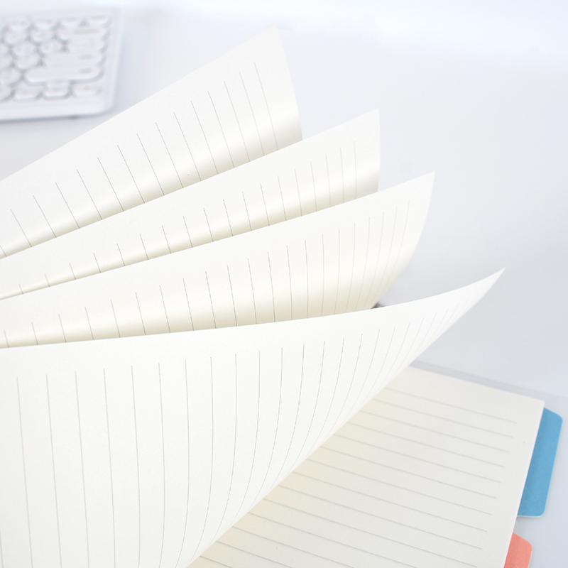 B5 Clear PP Dividers Notebook - 60 Loose-Leaf Sheets & 4 Index Tabs, Hardcover Binder for School & Office