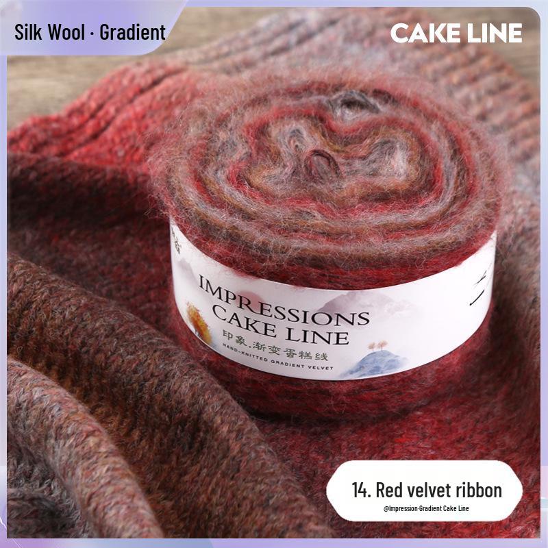 Impression Gradient Silk Wool Mohair Yarn Ball for Hand-Knitting & Crochet