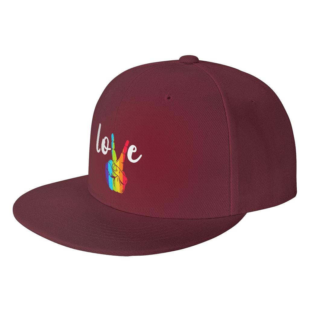 LGBT Baseball Hat Pride Rainbow Hiphop Flat Hats Love Is Love Vintage Baseball Cap Adjustable LGBT Hat for Unisex Women Caps