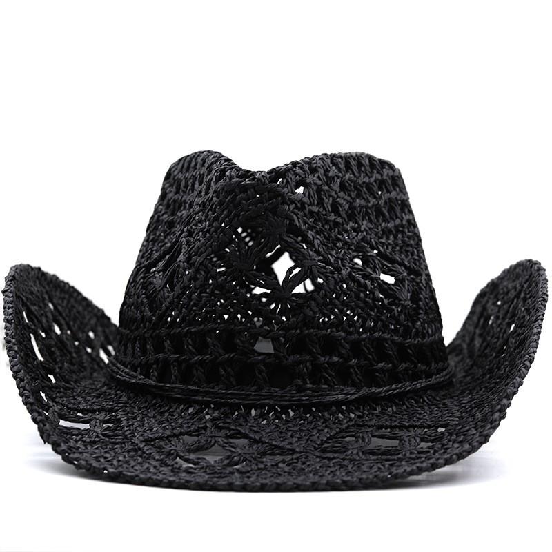 Ladies' Solid Color Woven Wide Brimmed Sun Hat