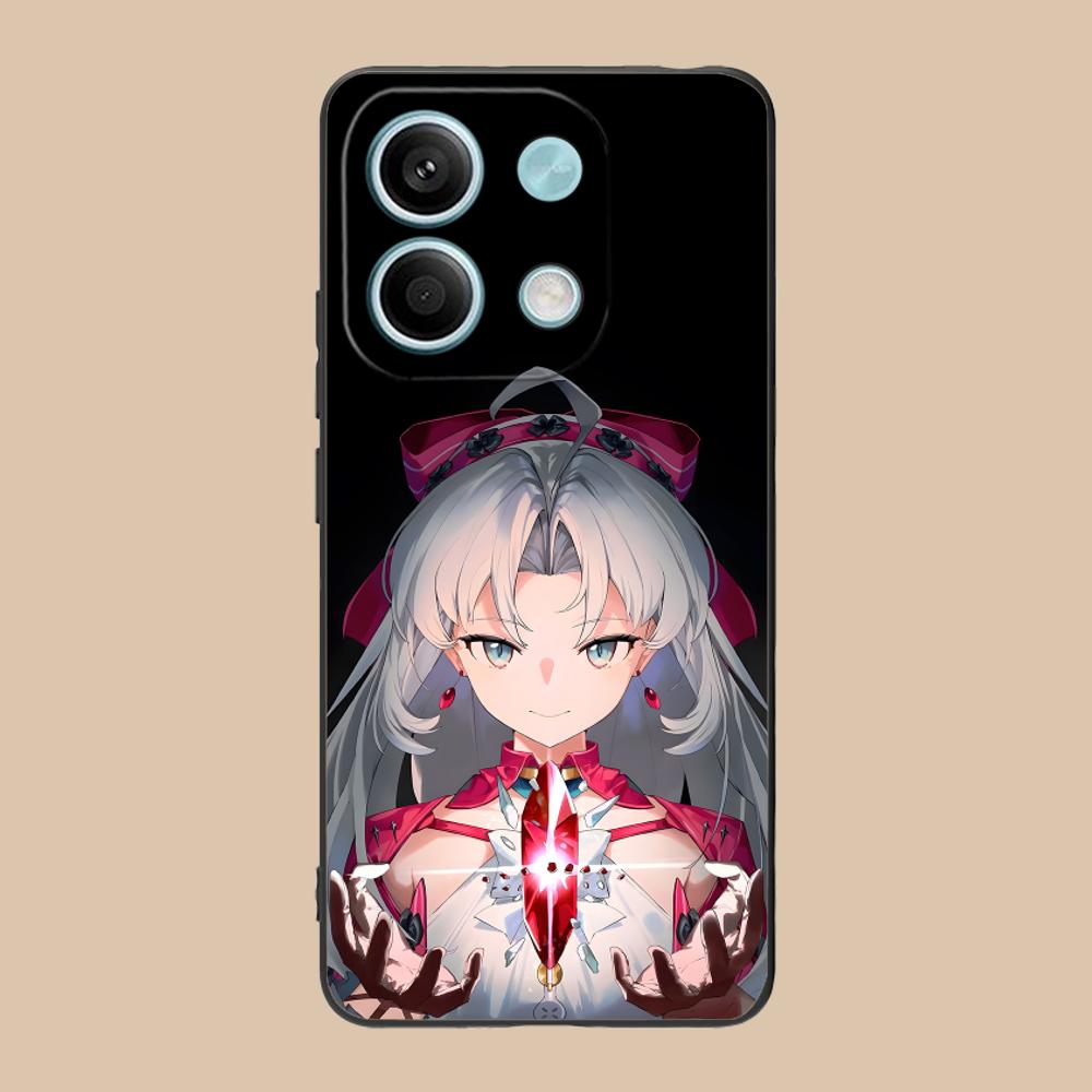 Wuthering Waves Carlotta Phone Case for Xiaomi POCO M6 M5 M4 M3 X7 X6 X5 X4 X3 F6 F5 F4 Pro GT 5G Black Cellphones Smart Cover