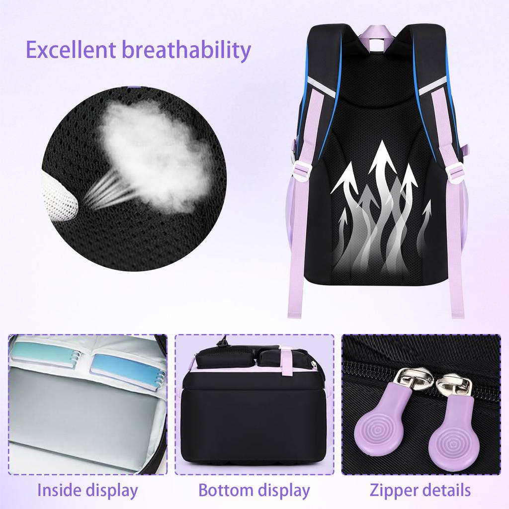 Girls Backpack, Kids Backpack For Girls, School Bag For Primary Elementary Teenage, Middle School Students Bookbag