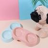 Accessories Candy Color Durable Dog Food Tray Cat Drinking Bowl Cat Feeding Bowl Cat Double Bowl