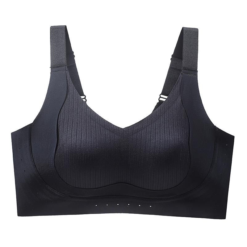 Non Marking Underwear for Women Anti Sagging Full Cup No Steel Ring Plus Size Adjustable Sports Bra