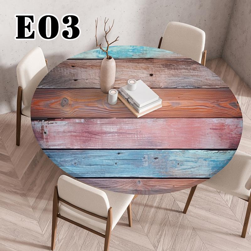 60/90/120Cm Wasserdichte Runde Tischdecke Ölfest Tischschutz Einstellbar Küche Esszimmer Hochzeitsparty Tischdecke Heimdekoration