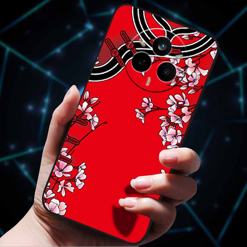 For Realme 14 Pro 5G Case 14Pro+ Soft Silicone Bumper 3D Flowers Emboss Phone Cases for Realme 14 Pro+ Plus Back Covers Shells