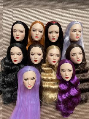 MENGF New Doll Heads 22 Joints Movable 25cm Body Colorful Straight Curl Hairs Vintage Make Up Size 1/6 Doll DIY Accessories