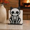 Gothic Kitchen Decor Halloween Wooden Napkin Holder Ghost Pumpkin Skeleton Cat Bat Tissue Dispenser Waterproof Dark Theme Table Organizer