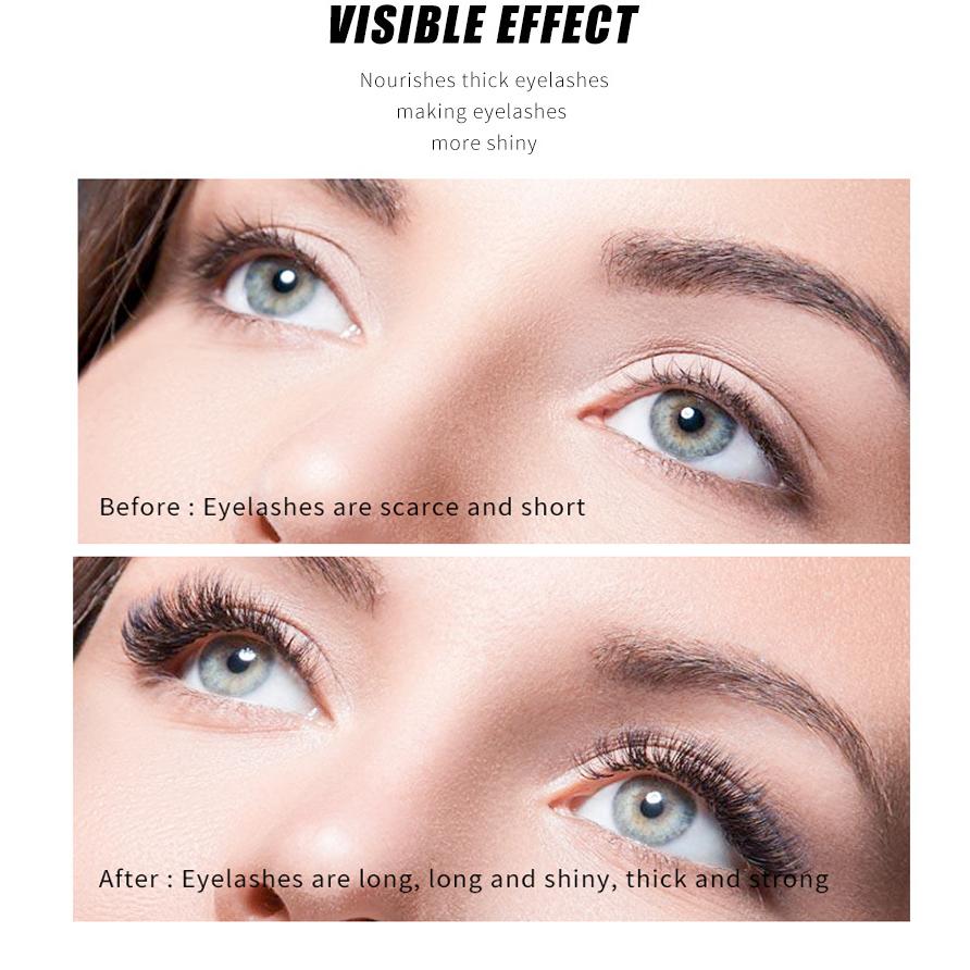 Wimpernwachstumsserum und Augenbrauenverstärker, natürliches schnelles Wimpernwachstumsserum für längere, dickere und vollere Wimpern und Augenbrauen
