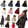 Cozy Womens Winter Hat With Fluffy Pom-pom And Stylish Folded Cuff Design