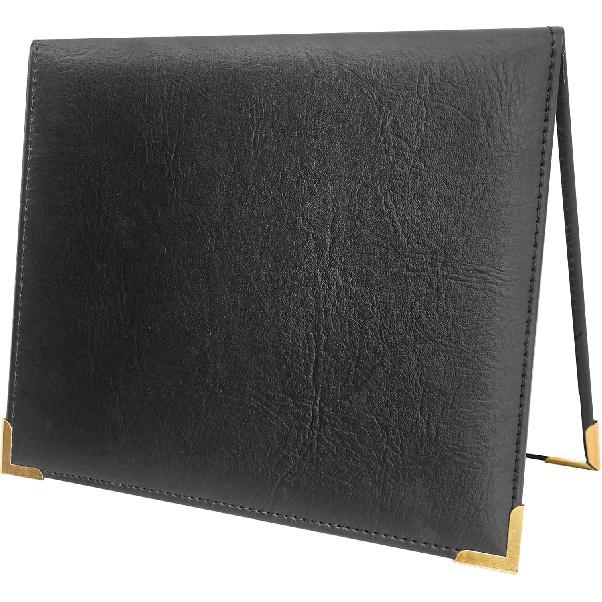 GraduationMall 7"x9" Smooth Padded PU Diploma Cover Certificate Holder with 4 Metal Corner Navy