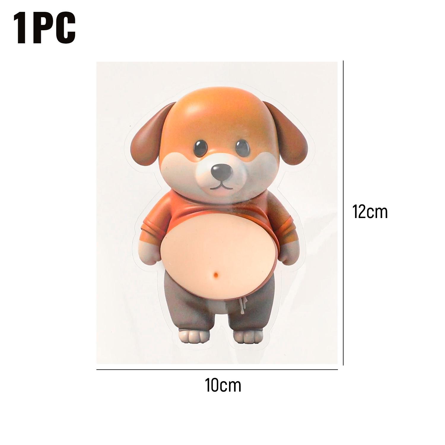 

10/1Pcs Stress Relief Stickers Creative Cartoon Dog Belly Pinching Stickers for Phone Notebook Gifts Decor Festival Supplies 1PC