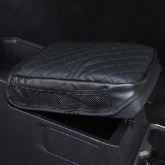 Leather Car Armrest Box Cover Handrest Protect Cover For Toyota Tacoma 2024-2025
