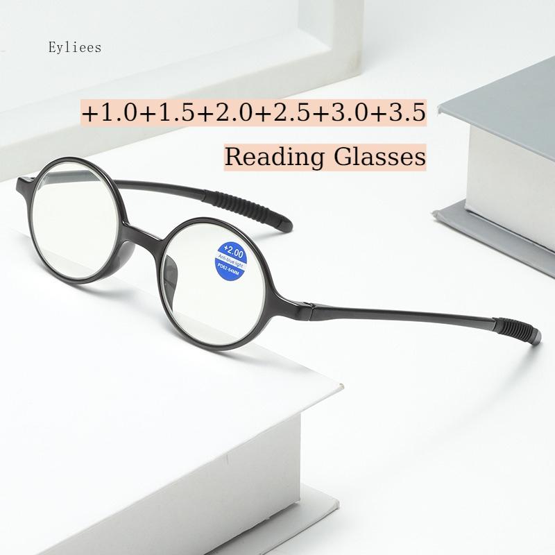 Classical Retro Round Frame Reading Glasses, Flexible Pocket Reader, Presbyopia Glasses, +1.0 To +3.5 Gafas De Lectura Hombre