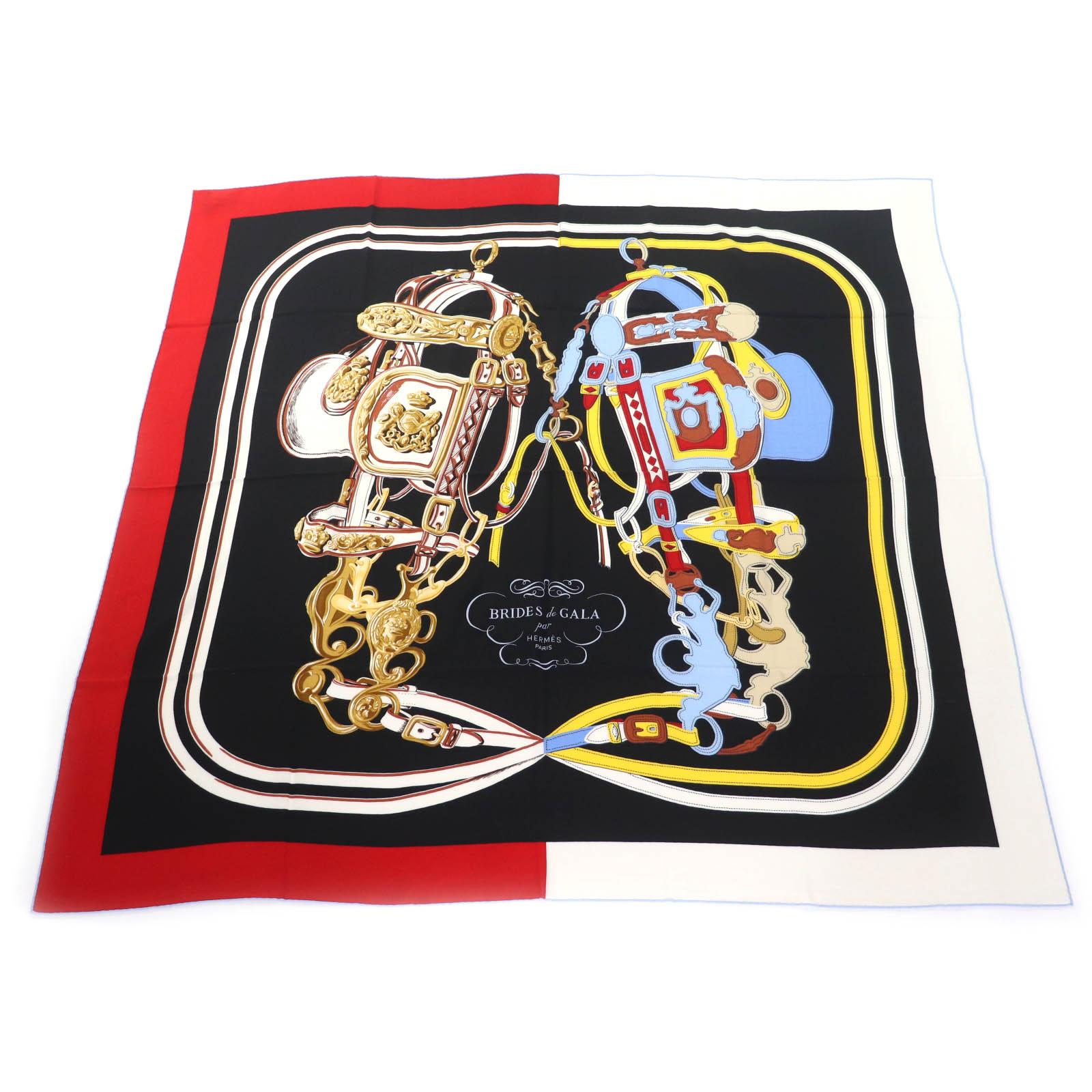 

Pristine HERMES scarf Brides de Gala Applique Pique cashmere Women Used