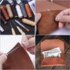 35Pcs Leather Sewing Tools Kit with 4mm Stitching Prong Punch Waxed Thread Large-Eye Needles for Beginners