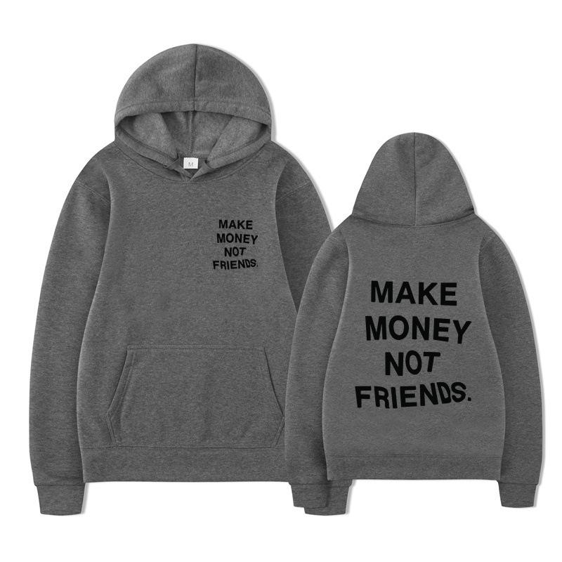Autumn Men'S Wear Make Money Not Friends Printed Sweater, Hoodie Men