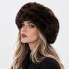 Rabbit Fur Leopard Print Hairband Animal Pattern Faux Fur Hair Band  Winter Hair Accessories