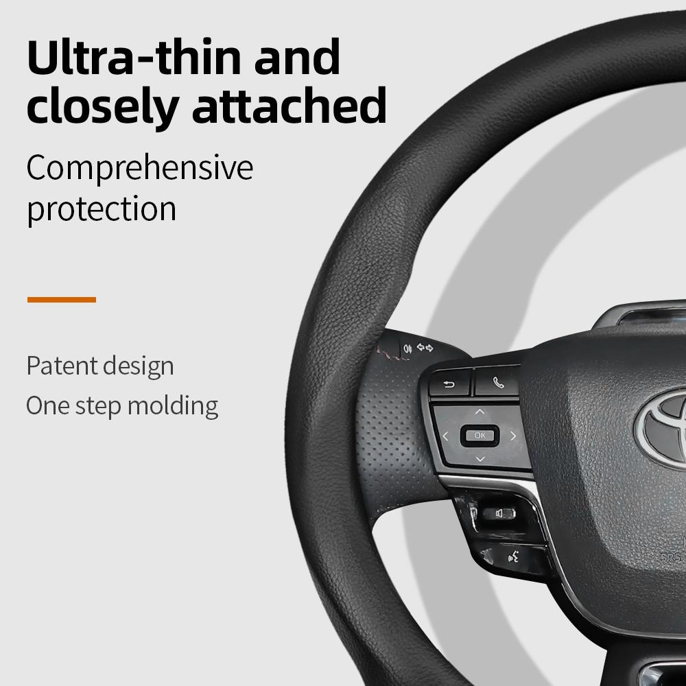 Suitable for Toyota Ultra-Thin Breathable Leather Steering Wheel Cover Suitable for Chr Yaris Auris Rav4 Corolla Hilux Wish Roomy Aqua Prius 30 Probox