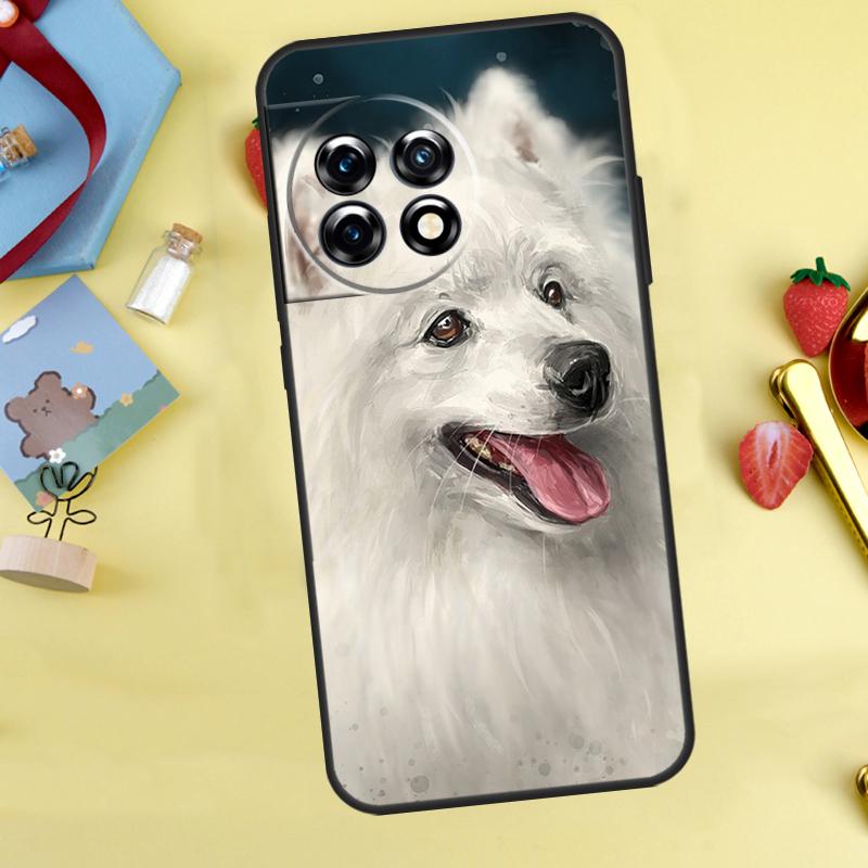 Japanese Spitz Dog Case For OnePlus 13T 13R 12 12R 15 13 11 10 10T 8T Nord 5 CE 2 3 4 Lite Nord N20 N30 Cover