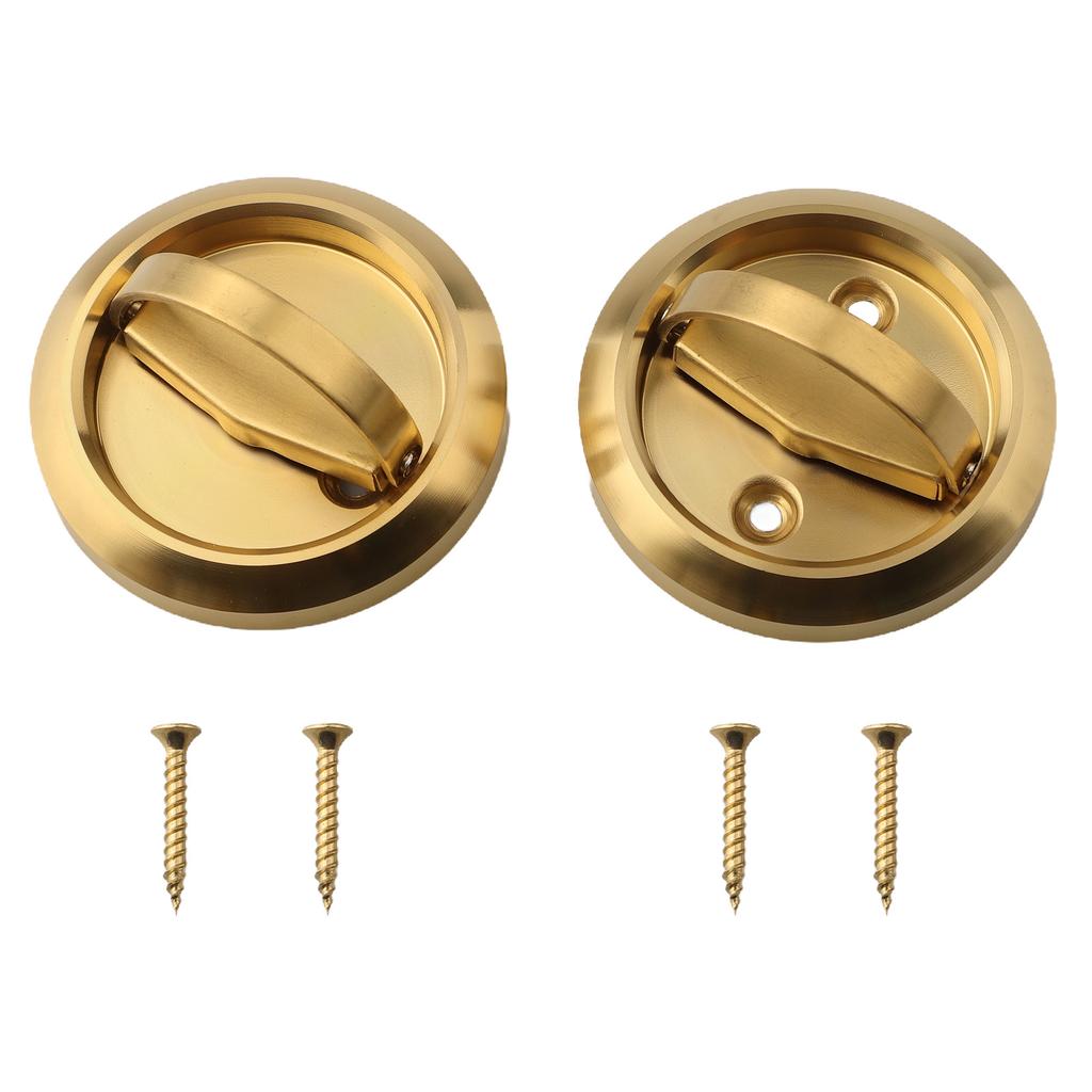 Invisible Door Handles Embedded Concealed Cabinet Handle Knobs Sliding Door Pull Stainless Steel Circular Pull Ring Lock