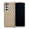 Applicable To Samsung ZFold5 Rhombus Mobile Phone Case Zfold3 Electroplated TPU Soft Zfold3 Folding Mobile Phone Case