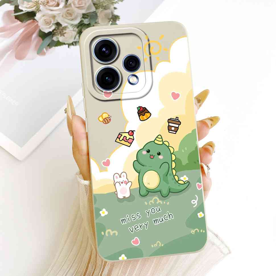 For Oppo Reno15 5G Case CPH2825 ilicone Back Cover For Oppo Reno 15C Reno15c 5G Cute Panda Cartoon Phone Cases Shockproof