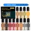 12 Color Set Metal Halo Dyed Crystal Drop Glue Toner Resin 3D High Density Easy To Disperse Liquid Alcohol Ink