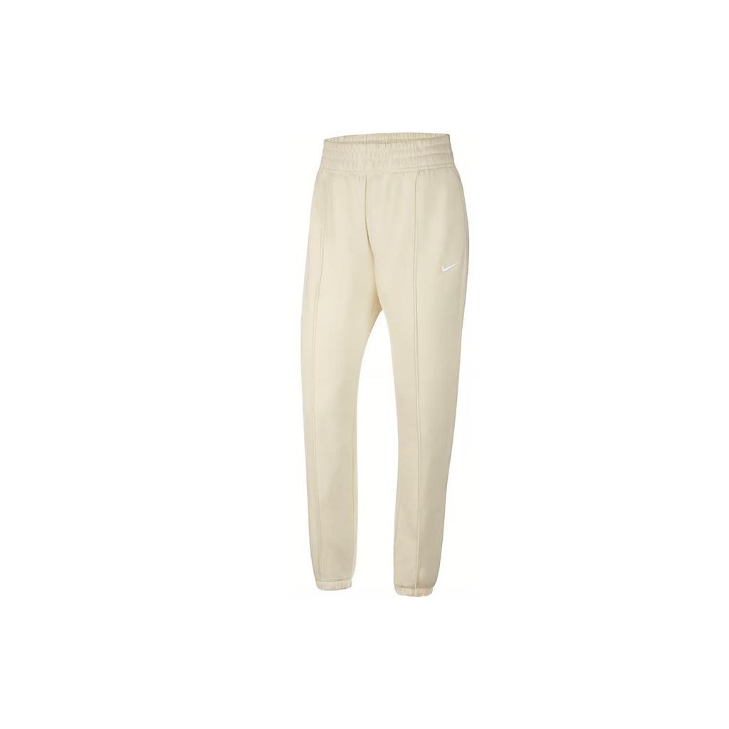 Nike Fleece Straight Leg Loose Fit Casual Sports Pants Women Bottoms Coconut-Milk BV4089-113
