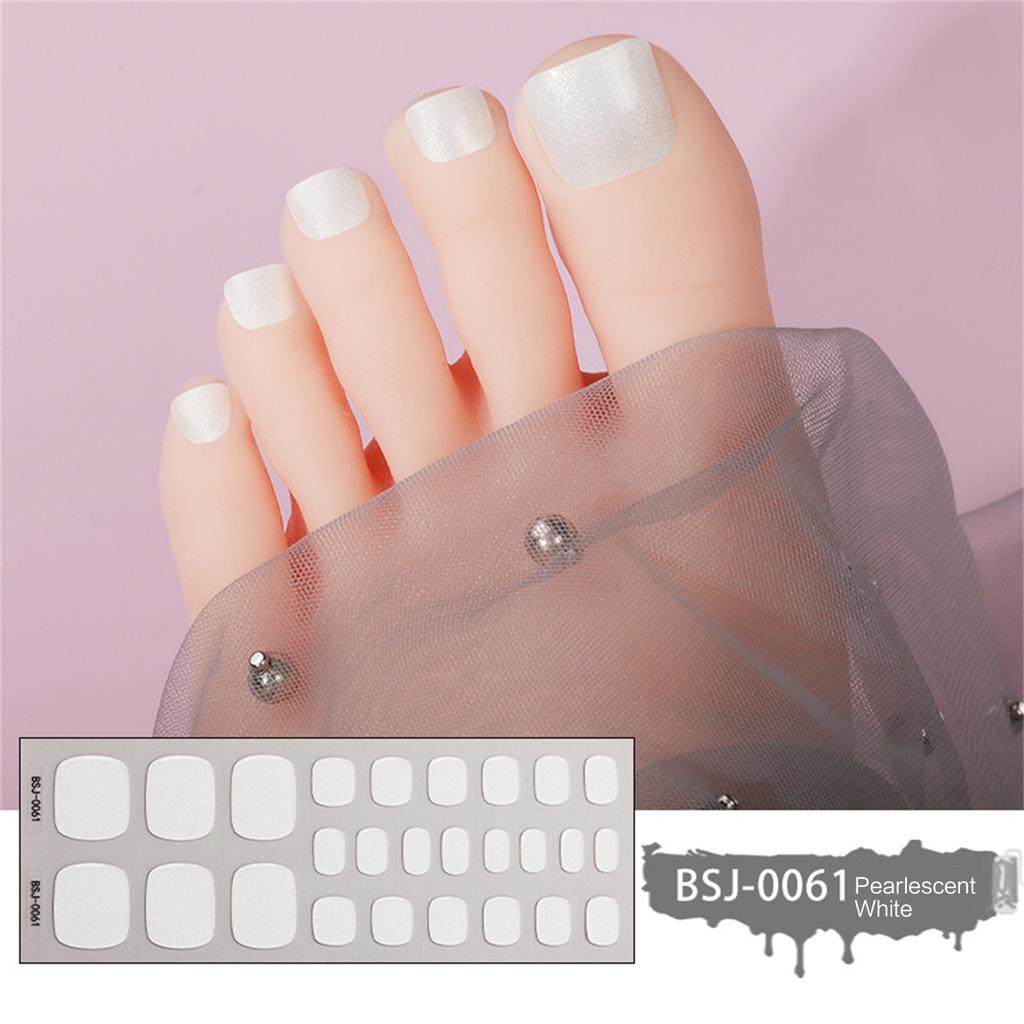 Semi Cured Gel Toe Nail Stickers Manicure Decor UV LED Lamp Semi Cured Gel Design Nail Decals Fashion Nail Sticker