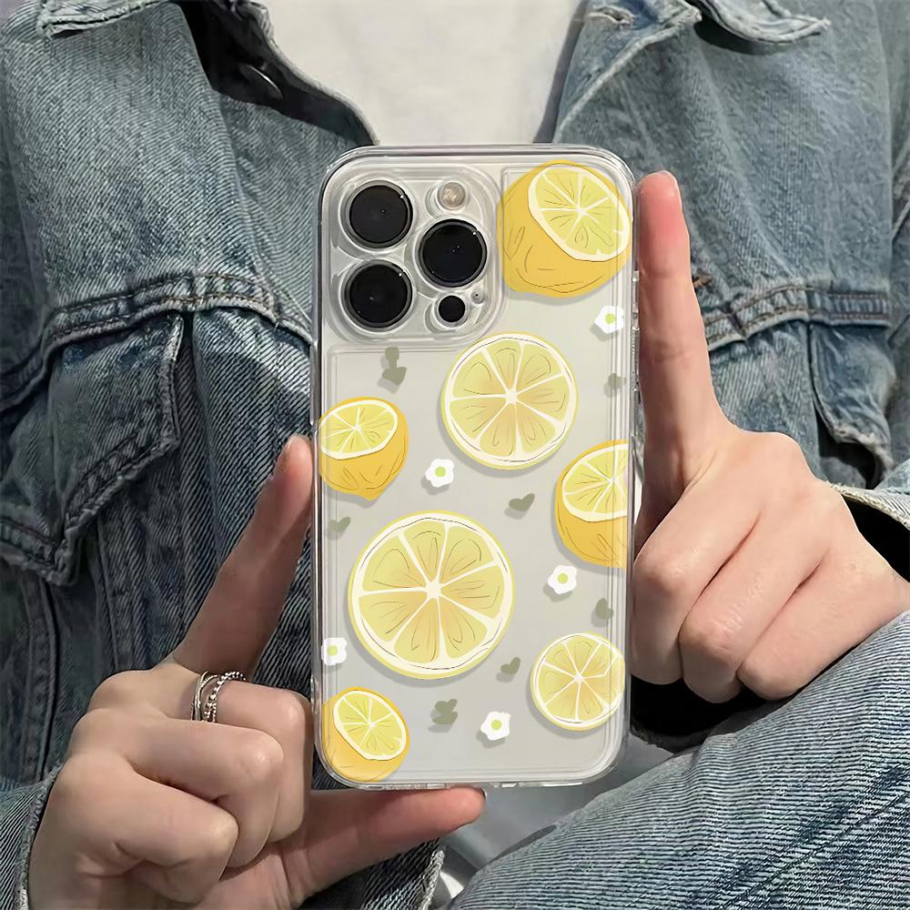 Soft Phone Case For Samsung A24 A25 5G A34 A54 A55 S24 S25 S25 Plus Anti Shock Fresh Lemon Slices Premium Summer Fresh Cover