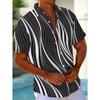 Men's Geometric Pattern 3D Print Shirt Button Up Shirt Casual Shirt Summer Shirt Short Sleeve Daily Vacation Clothing