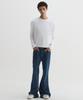 DNSR Crop Long Sleeve White