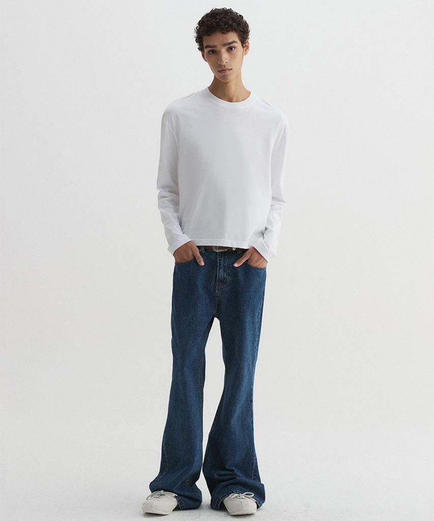 DNSR Crop Long Sleeve White