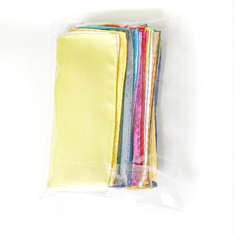Men'S Suit Pocket Towel, Small Square Towel, Wedding Party Dress Chest Towel, Solid Color Handkerchief, Black, Red, Blue, Green, Yellow And Purple.