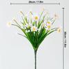 1-10Sets Resistant Artificial Daisies Flowers Fake Foliage Shrubs for Window Box Hanging Farmhouse Indoor Outdoor Decor