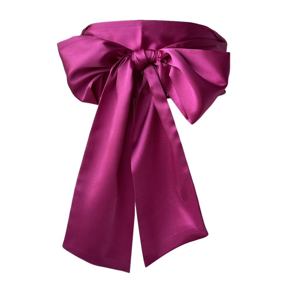 Wide Bowknot Fabric Ribbon Cummerbunds Lace Up Waistband Strap  For Skirts Dress Top Clothes
