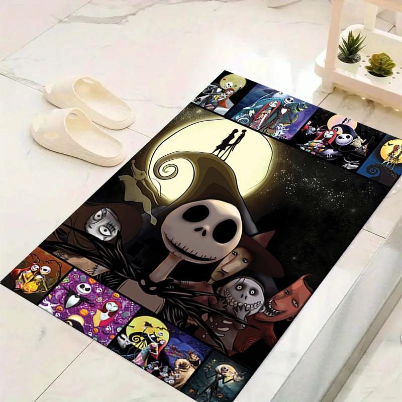 1Pc Nightmare Before Christmas Rug, Office Carpet Indoor Outdoor Doormat, Non-Slip Soft, Living Room, Christmas Halloween Gift. M928425