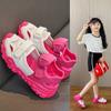 Girls' sandals for children2026New Summer Single Mesh Frame Shoes Breathable Sports Hollow Beach Shoes for Older Children
