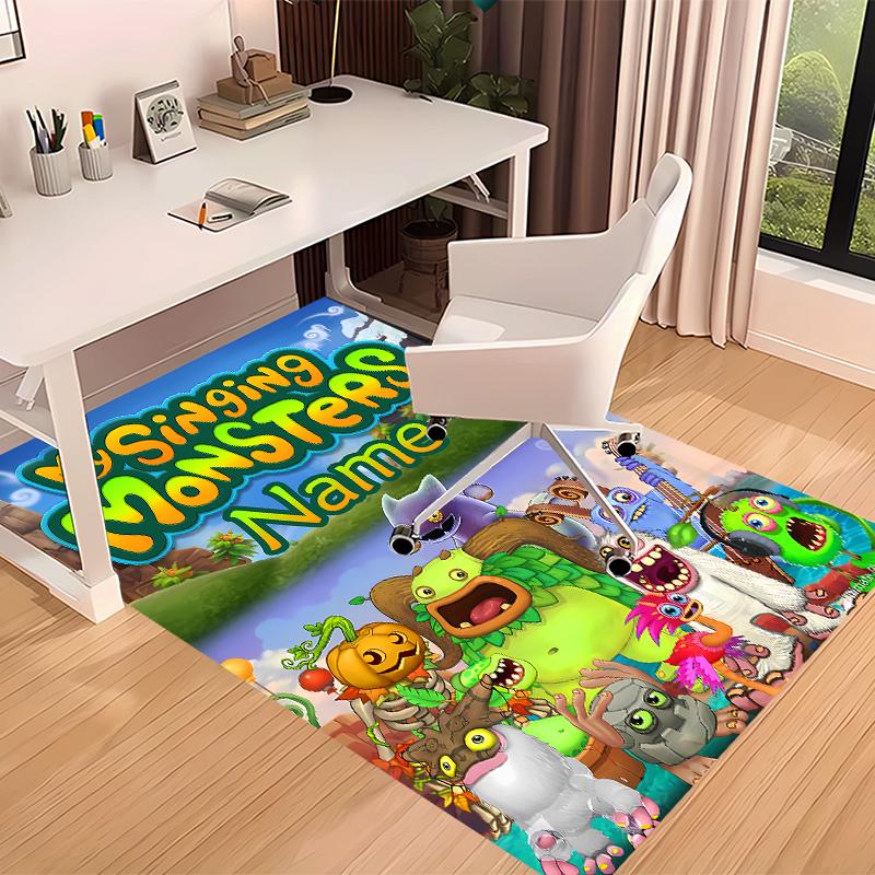 Custom personalization My Singing Monsters Print Area Rug - Soft, Washable Non-Slip Indoor Mat,Living Room,Home&Office Decorative Rug
