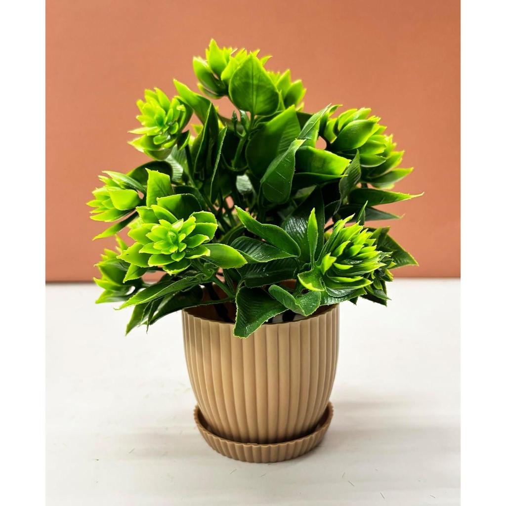 6 Packs Fake Plants Small, Mini Artificial Plants Indoor For Home Farmhouse Bathroom Shelf Décor (Height : 17Cm, Chocolate) - Plastic