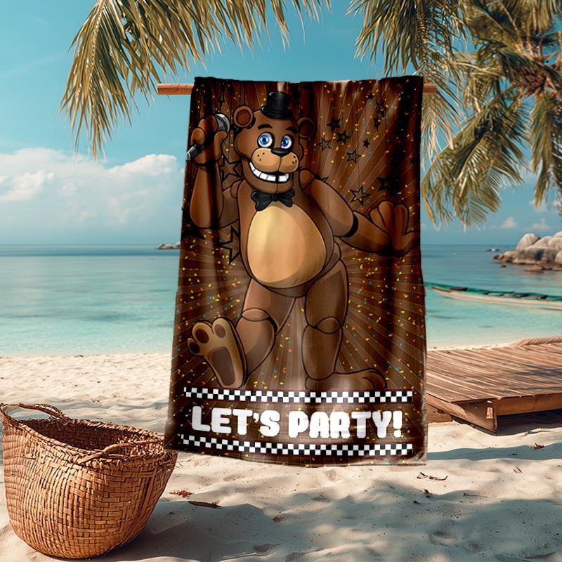 Ultra-Soft Beach Towel with Freddy Theme,Ideal for Pool - Camping, Diving - Perfect Travel Essential, Vibrant Beach Towel.