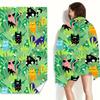 1PC Cartoon Cat Print Beach Towel Multi-Purpose for Pool Bathroom Travel Camping Yoga Fitness