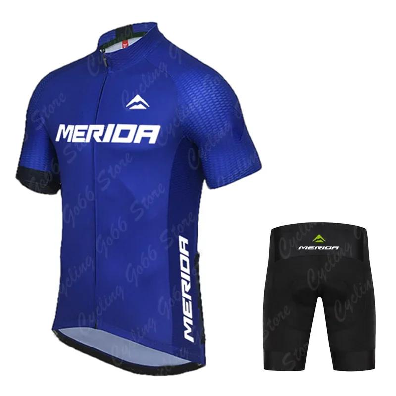 2026 Merida Sports Team Training Cycling Clothing Breathable Men Short Sleeve Mallot Ciclismo Hombre Verano Cycling Jersey Sets