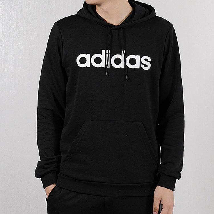 Adidas Sports Hoodie Men Tops Black DW8022