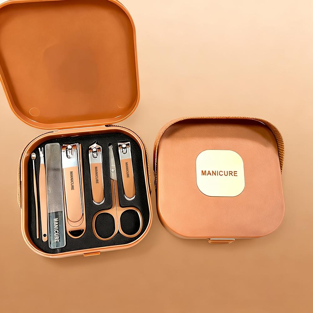 7pcs Stainless Steel Nail Care Kit Anti-Splash Portable Manicure Set Nail Clippers, File, and Trimmer Ideal for Home and Travel