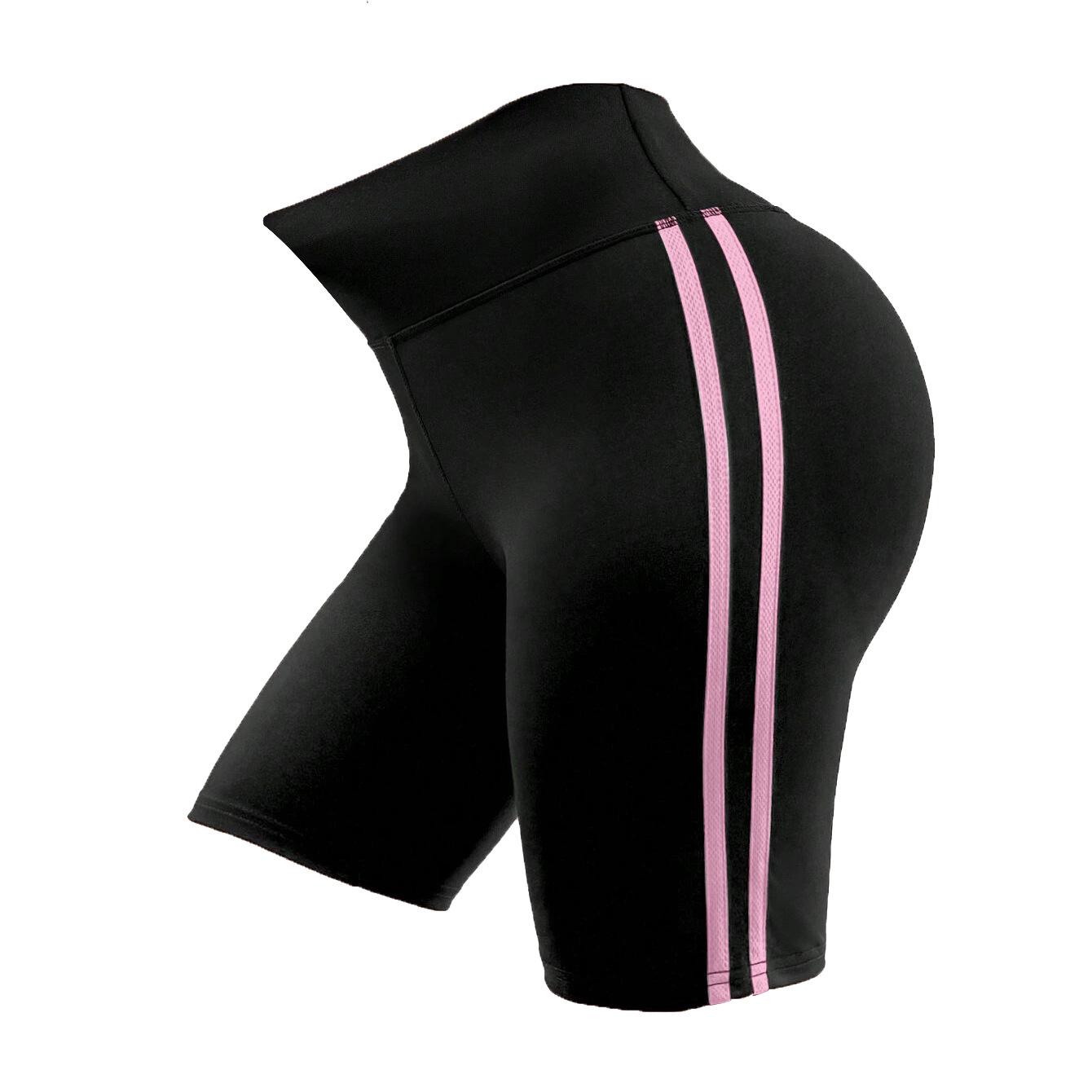 

Женские шорты для йоги с высокой талией и цветными блоками - Персиковые, Дышащие шорты-бриджи для бега и фитнеса Extra Extra Large